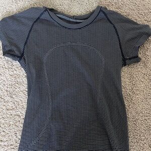 swiftly tech navy and white shirt